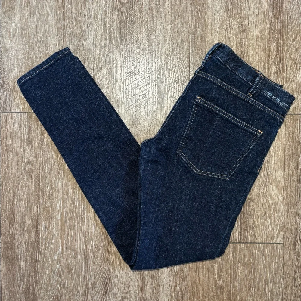 Current/Elliott Jeans Women’s Size 30 The Skinny Dark Wash Designer Jeans - Picture 1 of 11